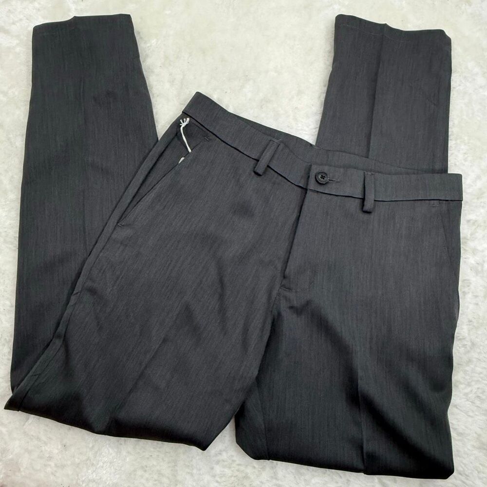 Haggar H26 Medium Gray Button Dress Slacks Men’s Trousers US Size 30W x 30L